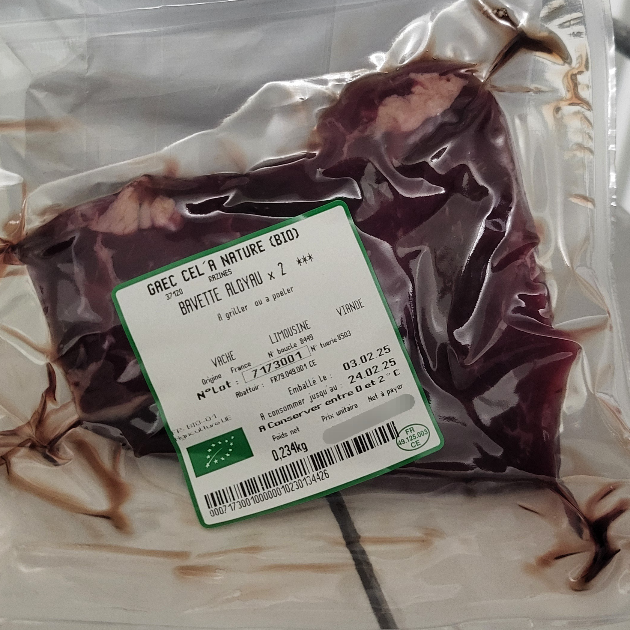 Bavette d'Aloyau x2 - 310g