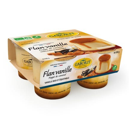 Flan vanille nappé de caramel - 400g