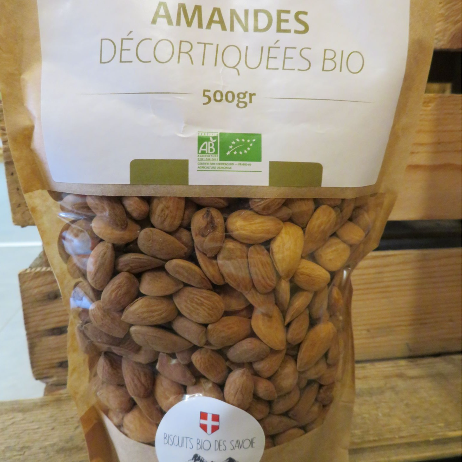 Amandes décortiquées bio 500g