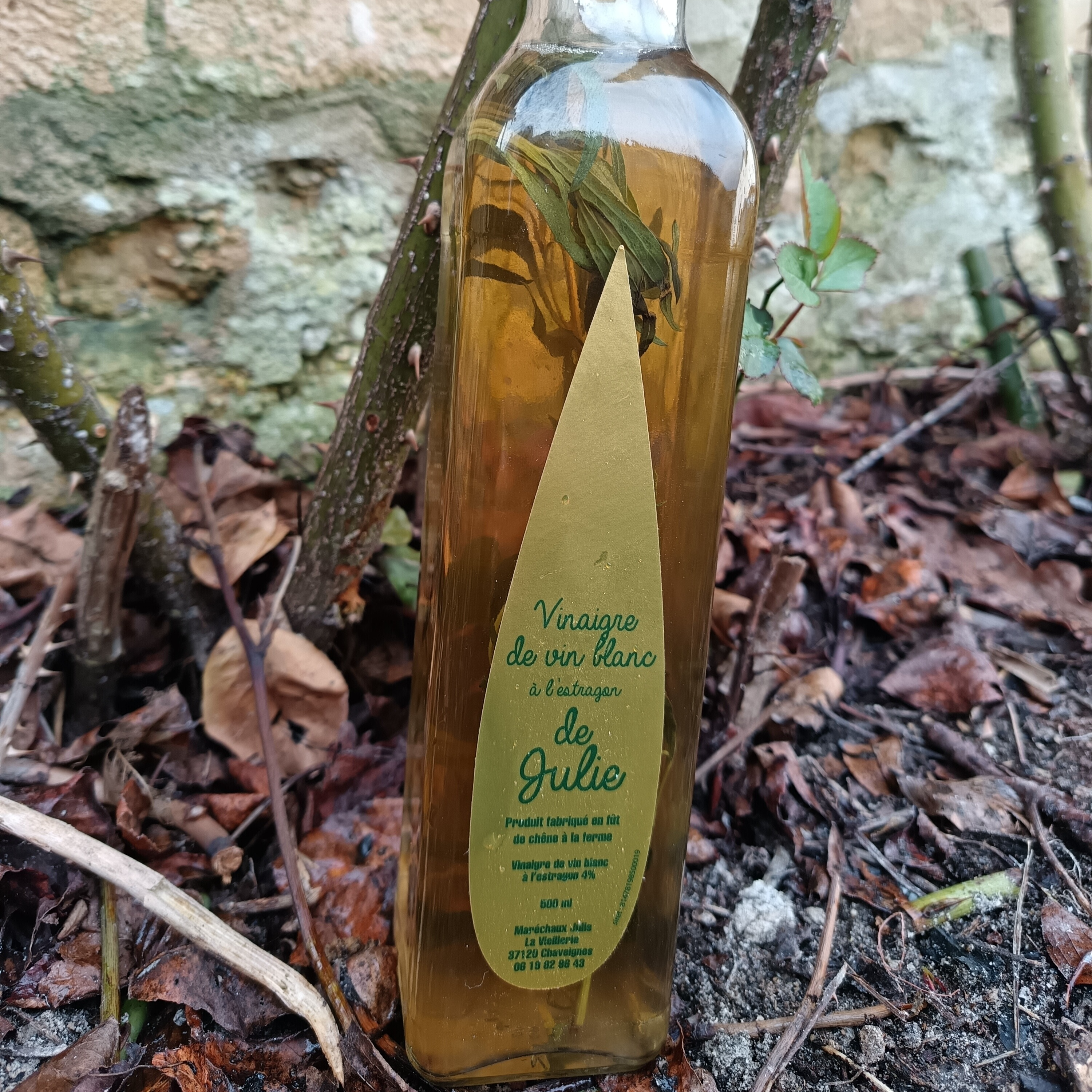 Vinaigre de vin blanc à l'Estragon - 50cl