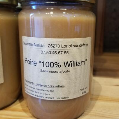 Compote de poires 100% Williams - 1 pot de 620g