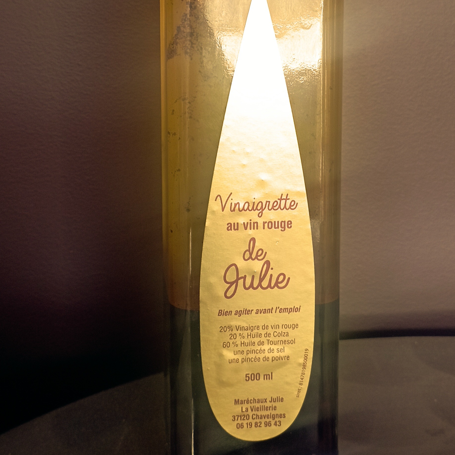 Vinaigrette de vin Rouge - 50cl