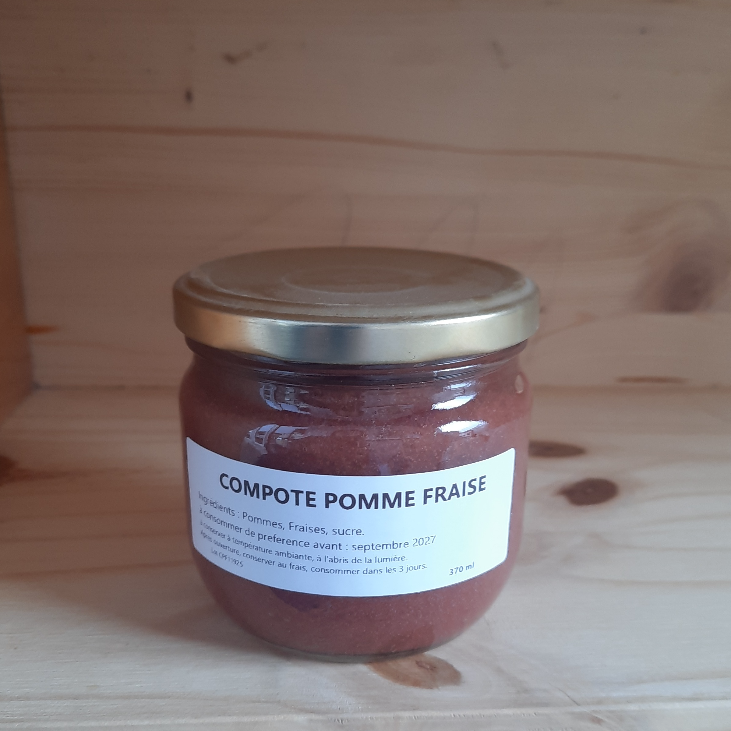 Compote pomme fraise - 370ml