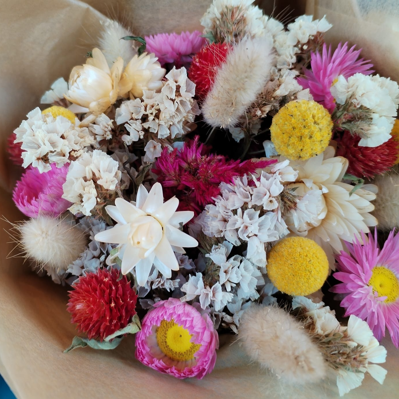 Bouquet sec - "Mescladis" - Tons colorés