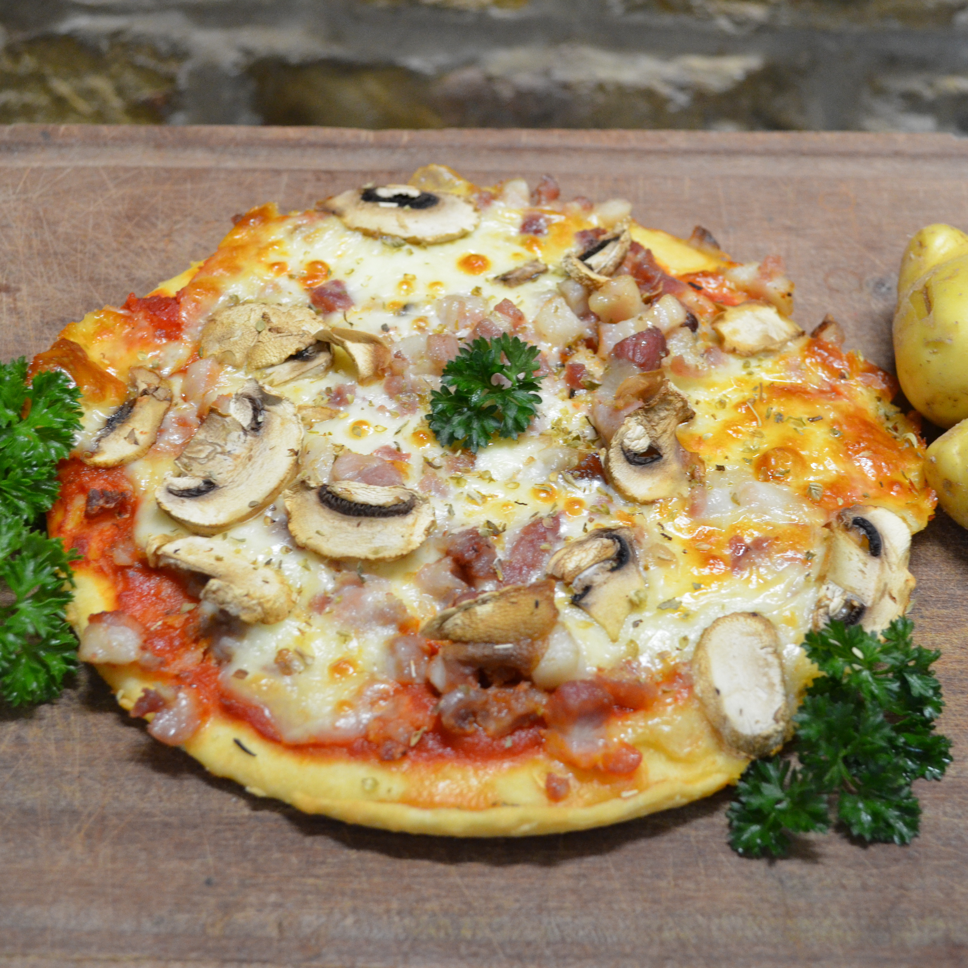 Pizza lardons / champignons - 0,35kg