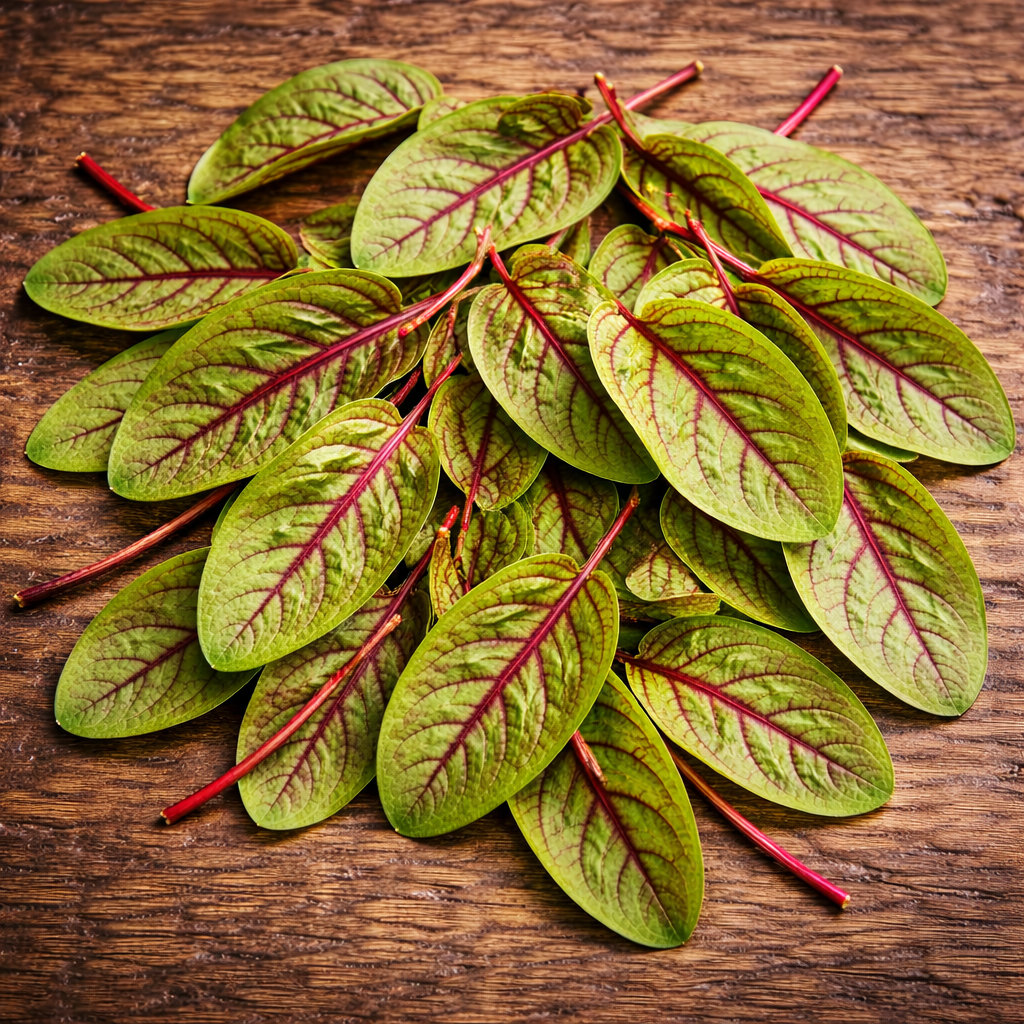 Jeunes feuilles d’oseille sanguine – fraîcheur acidulée et relie - 50g