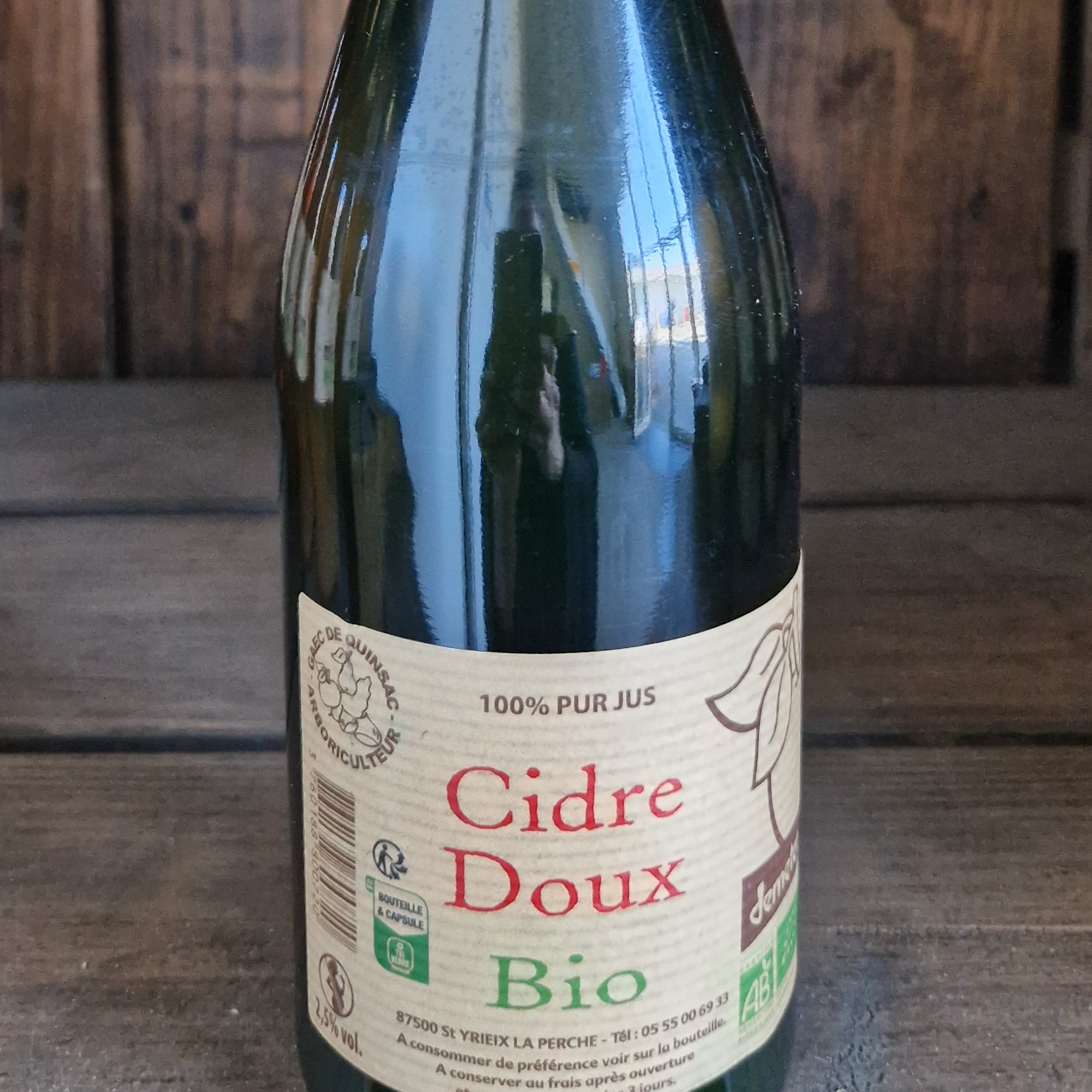 Cidre doux 75cl Bio et demeter