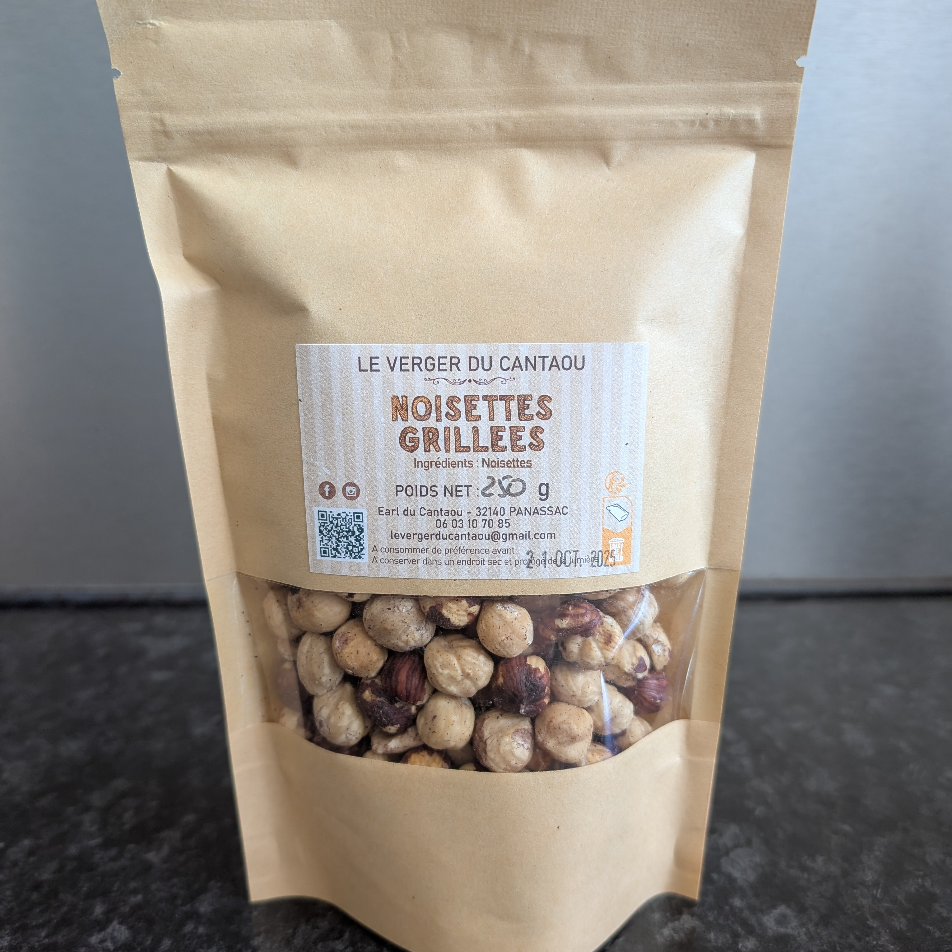 Noisettes grillées 250g