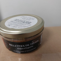 NOUVEAUTE  Rillette de TRUITE  piment espelette - 120g
