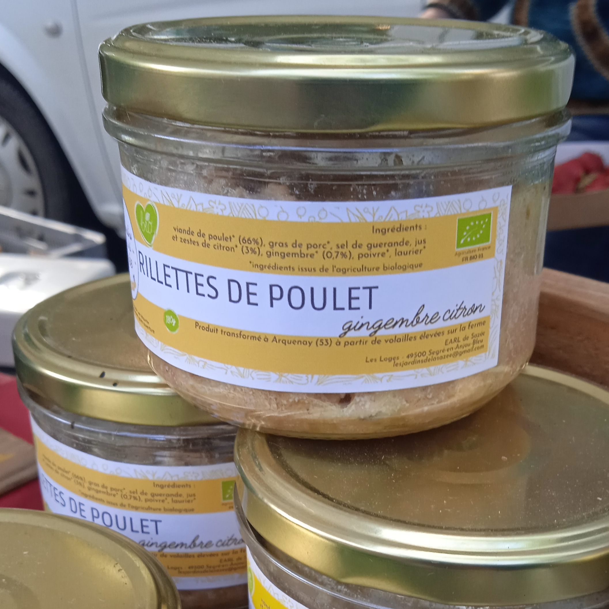 Rillettes de Poulet Gingembre Citron