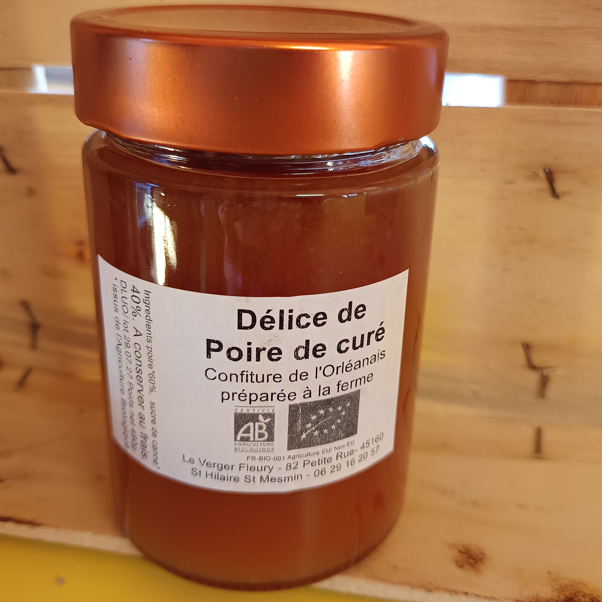 Confiture DELICE DE POIRE DE CURE (480g.)