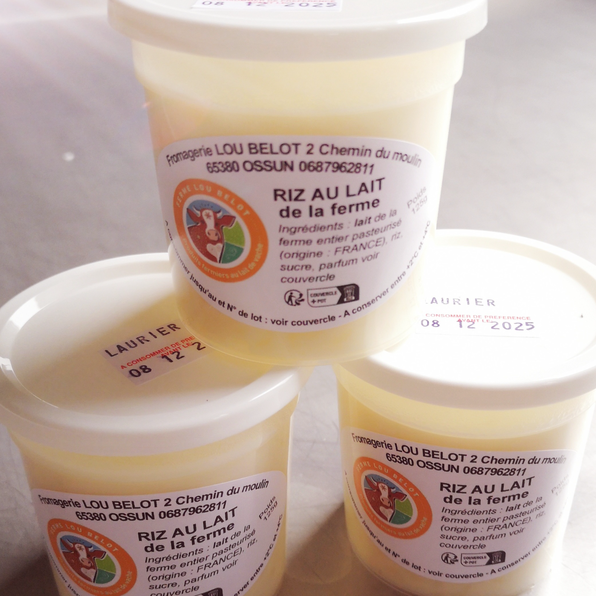 RIZ au LAIT LAURIER pot individuel - 125g