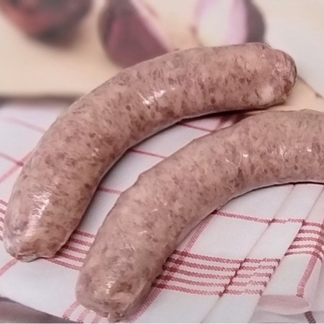 Saucisses à l'oignon bio (x2) - 0,22kg